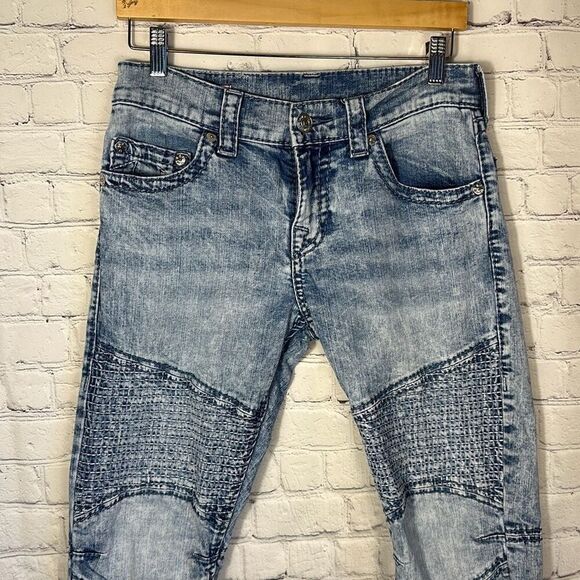 True Religion Geno Relaxed Slim Stonewashed Acid Jeans size 30 World Tour - Picture 2 of 13